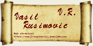 Vasil Rusimović vizit kartica
